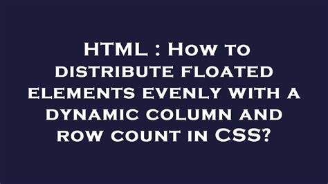 how to distribute in css